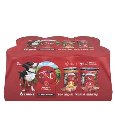 Purina ONE Dog Food 13 Ounce (Pack of 6) Variety Pack