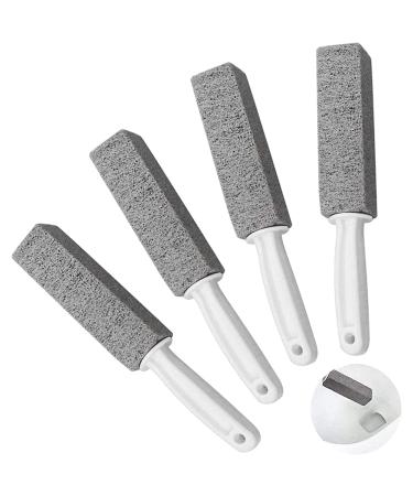 4PCs pumice stone cleaning stone with handle toilet bowl ring remover cleaning brushes spots and hard water ring for kitchen bathroom pool household cleaning 4 sets