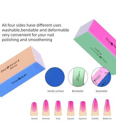 SKYPIA 6 Pack 4 Way Nail Buffer Block - Professional Nail Files for Smooth Buff & Shine - International Shipping - Buy Online on GoSupps.com