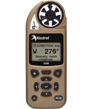 Kestrel 5500 Weather Meter with Link and Vane Mount, Tan Tan Bluetooth LiNK Enabled