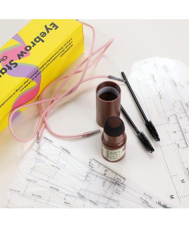 ANTIKE Makeup Eyebrow Stamp Stencil Kit - Waterproof Brow Stamp & Stencil Set - Light Brown Eyebrow Powder - Buy Online on GoSupps.com