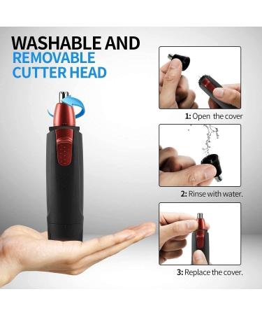 Premium Portable Nose & Ear Hair Trimmer - Stainless Steel Waterproof Dual Edge Blades | Perfect Gift for Men & Women - Buy Online on GoSupps.com