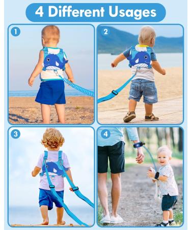 Lehoo Castle 4 in 1 Toddler Reins for Boys - Whale Blue Toddler Leash Harness - Buy Online on GoSupps.com