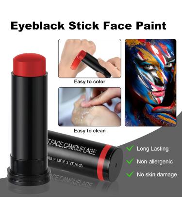  AOMIG Aomig Body Pencil Paint Stick Makeup Sticks for Face and Body Halloween Body Art Party Makeup (Red) - Buy Online on GoSupps.com