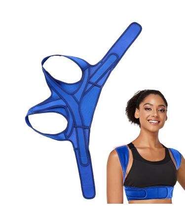Back Brace Corrector Adjustable Back Corrector | Breathable Corrector Invisible Back Corrector for Breast Shoulder Women Blue X-Large - Buy Online on GoSupps.com