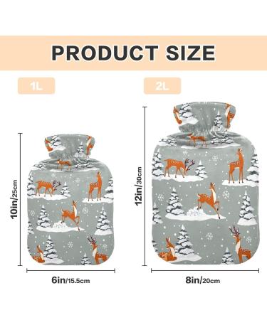 2L Heat Bottle with Cartoon Brain - Christmas Motif for Pain Relief & Comfort | Water Heating Pillows & Bed Warmers - Buy Online on GoSupps.com