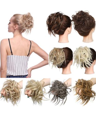 XXL Hair Extensions Hairpiece Hair Tie Hair Bun with Hair Natural Updos Like Real Hair 45g Ash Blonde Ash Blonde