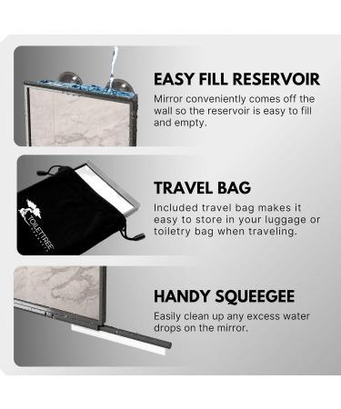 Fogless Shower Mirror with Squeegee by ToiletTree Products. Great for Travelers and College Dorm Students. Guaranteed Not to Fog. - Buy Online on GoSupps.com