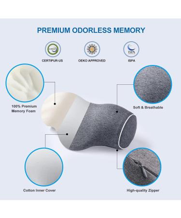 Odifit Cervical Pillow for Pain Relief | Memory Foam Neck Stretcher with Pillowcase | Neck Support Traction Relaxer for Muscle Tension & Spine Alignment - Grey - Buy Online on GoSupps.com
