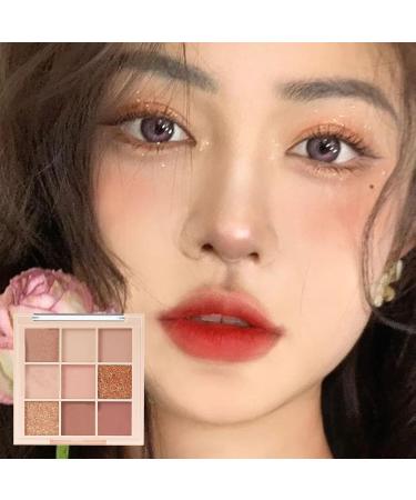 Palettede maquillage fard paupi res | d'ombres paupi res mates imperm ables de 9 couleurs Paillettes hautement pigment es de maquillage paillettes mates de luxe longue dur e p 7184-02# Milk tea crushed ice - Buy Online on GoSupps.com