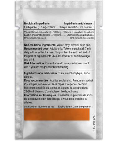 Lypo Spheric Vitamin C 1 Carton (30 Packets) 1 000 mg Vitamin C & 1 000 mg Essential Phospholipids Per Packet Liposome Encapsulated for Improved Absorption 100% Non GMO 30 count (Pack of 1) - Buy Online on GoSupps.com