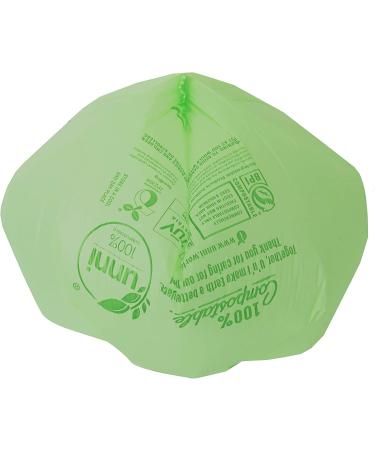 UNNI 100 Compostable Bags 30-33 Gallon 124 Liter 20 Count Extra Thick 1.1 Mils Lawn  Leaf Yard Waste Bag Non-GMO ASTM D6400 EN 13432 US BPI  Europe OK Compost Home Certified San Francisco 33 Gallon 20 Count (P - Buy Online on GoSupps.com