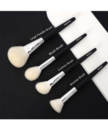 Premium Real Natural Hair Makeup Brush Set Goat Hair Brushes with Washable Organizer Bag for Makeup Artists | International Shipping Available - Buy Online on GoSupps.com