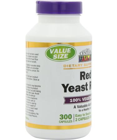21st Century Red Yeast Rice Extract Veg Capsules 300 Count - Buy Online on GoSupps.com