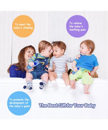 ERSIHUA Silicone Baby Teething Toys - 2-Pack TV Remote Teethers for 3-12 Months Boys and Girls (Black+Pink) - Buy Online on GoSupps.com