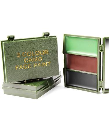  Wootapson 3 Colors Camouflage Cream Face Blush Cream Camouflage Body Makeup Party Makeup (Black Green Brown) Ideal for Outdoor Face Makeup Includes Mirror - Buy Online on GoSupps.com