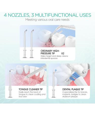 Portable Water Dental Flosser - Cordless Oral Irrigator with 3 Modes Rechargeable & IPX7 Waterproof - Travel & Home Use - WF400 (Grey - Buy Online on GoSupps.com