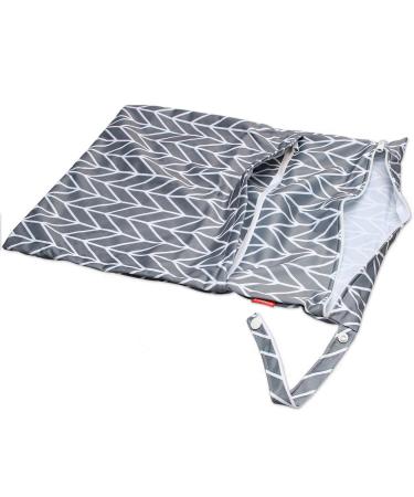 Damero 3pcs Travel Wet and Dry Bag - Gray Arrow 3 Count | Convenient Handle for Cloth Diaper, Pumping Parts, Swimsuit, Clothes | Grab and Go Design - Buy Online on GoSupps.com