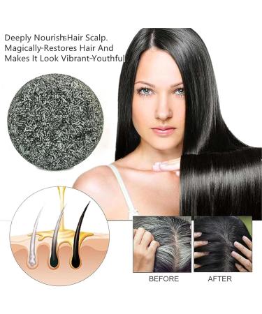 JIAOY Gray hair compacting bar soap gray hair inverted bar soap for men and women black soap for gray hair natural ingredients shampoo hair moisture and humidity 5 pieces 5 pieces - Buy Online on GoSupps.com