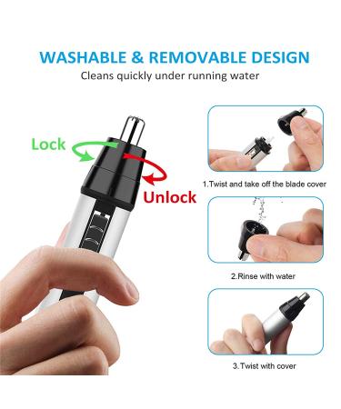 Professional USB Rechargeable Ear & Nose Hair Trimmer - 4 in 1 Waterproof Clippers for Men & Women - Buy Online on GoSupps.com