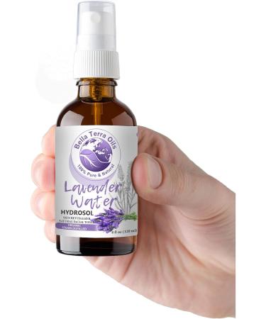 Organic Lavender Hydrosol 4oz - Alcohol-Free Facial Toner & Body Mist by Bella Terra Oils - Buy Online on GoSupps.com