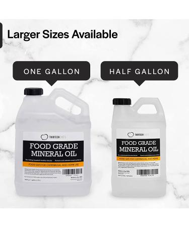 Thirteen Chefs 12oz Food Grade Mineral Oil for Wood Cutting Board and Butcher Block - Safe USP Finish for Bamboo, Marble, and Soapstone - Knife and Meat Grinder Lubricant - Buy Online on GoSupps.com