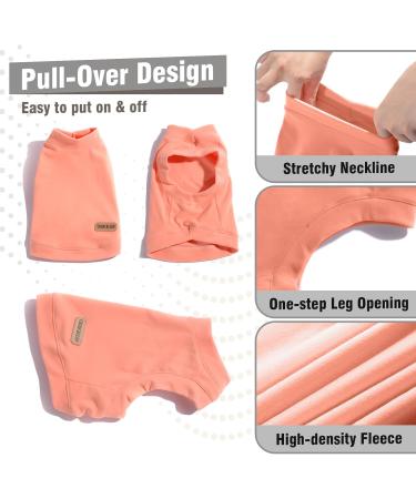 Caracaleap Dog Sweater & Coat - Soft Warm Winter Clothing for Medium Dogs & Cats - Stylish Orange-Pink Design - Buy Online on GoSupps.com