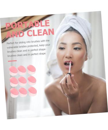 Housoutil 10pcs Lip Brush Set Brush Holder Beauty Brush Blush Brush Cap Lip Mask Cosmetic Head Cover Lip Balm Applicator Makeup Spatula Silica Gel Makeup Brush Travel Lip Liner Brush - Buy Online on GoSupps.com