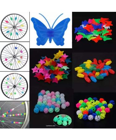 170 Pieces Bike Wheel Spokes Bicycle Spoke Beads Clip Kids Bike Decoration Accessories