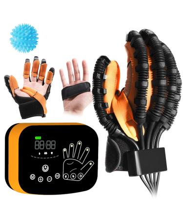 Upgraded Versionfor Arthritis Stroke Hemiplegia Cerebral Palsy Finger And Hand Function Rehabilitation Trainer Robots Finger And Hand Function Rehabilitation Rehab Robot Glove For Stroke Patients Right hand size L