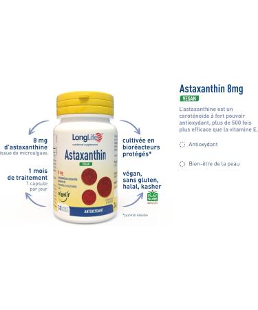 LongLife Astaxanthine Vegan 8 mg - Buy Online on GoSupps.com