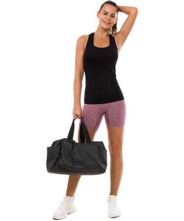 MathCat Women's Seamless Sleeveless Muscle Tank Top - Black, Small | Racerback Athletic Yoga Running Shirt - Buy Online on GoSupps.com