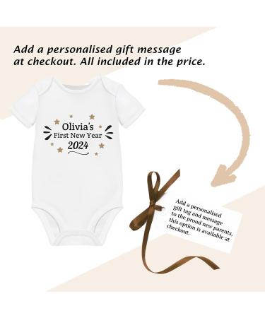 Personalised My First New Year Baby Outfit | Unisex Baby Grows Vest 12-18 Months - Buy Online on GoSupps.com