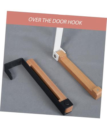 CIYODO Door Hook Closet Hooks for Wall Vinyl Siding Hooks Cement Over Door Towel Rack Solid Wood Towel Hook 17.5X16CM Black - Buy Online on GoSupps.com
