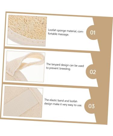 FRCOLOR 6 Pcs Natural Loofah Bath Balls - Exfoliating Back Scrubber & Towel for Body Cleaning | Eco-Friendly Bathing Tool | 16x11x0.6cm - Beige - Buy Online on GoSupps.com