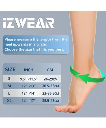 Ankle Brace Pair for Plantar Fasciitis & Sprained Ankle | Copper Infused Compression Support Sleeves for Men & Women - Large - Buy Online on GoSupps.com