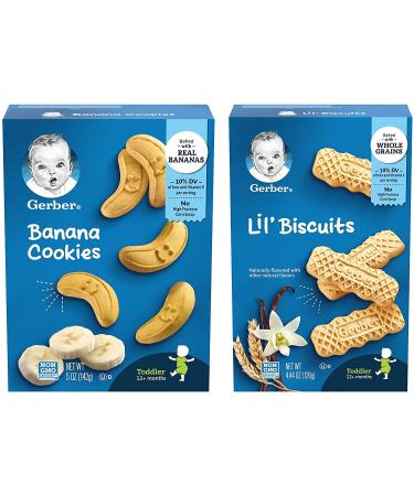 Gerber Graduates Banana Cookies & Vanilla Wheat Lil Biscuits Combo Pack
