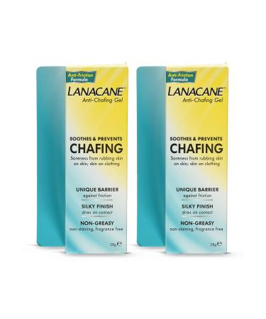 Lanacane Non-staining Anti-chafing & Anti-friction Gel Prevent Thigh Rashes Pack of 2 Total of 56 mlml Unscented
