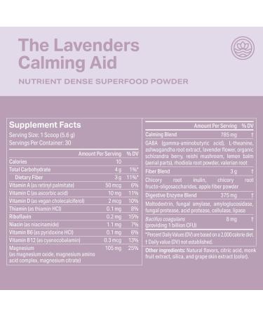 Proper The Lavenders Calming Aid. Magnesium Supplement Relaxation Drink Mix with GABA L-Theanine Lavender Lemon Balm and Ashwagandha. Natural Calm Stress Support Supplements 30 Servings - Buy Online on GoSupps.com