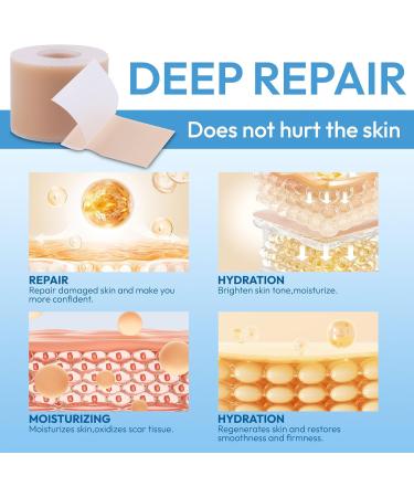 GEN'C B AUTY Silicone Scar Tape Scars Removal Strips Waterproof Scar Bandage(1.6 x 120 Roll) - Buy Online on GoSupps.com