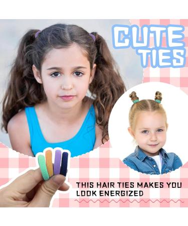 EnixwH 100 Pieces Elastic Hair Ties Girl's Hair Elastic Mini Colorful Ponytail Ties Multicoloured Hair Bands for Girls for Women Men and Children - Buy Online on GoSupps.com
