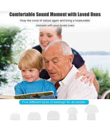 Rechargeable BTE Hearing Aids for Seniors - Noise Cancelling Ear Amplifiers with Volume Control - Set of 2 in White - Buy Online on GoSupps.com