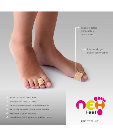 Neh Feet Elastic Tube - Cuttable Gel Size L (EU 41-46) | Comfort & Support for All Foot Types - Buy Online on GoSupps.com