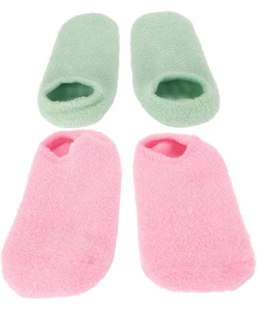 Qukaim Moisturizing Spa Socks Moisturizing Gel Spa Socks Set of 2 Repair Nourishing Green Slip-Resistant Socks for Dry Cracked Feet - Buy Online on GoSupps.com