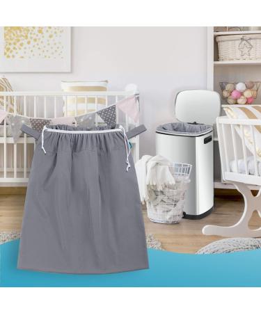 Teamoy 2 Pack Pail Liner for Cloth Diapers Reusable Diaper Pail Bag with Elastic Band and Drawstring Fits for 13.2 Gallon Trash Can and Diaper Pails Gray Gray+Gray - Buy Online on GoSupps.com