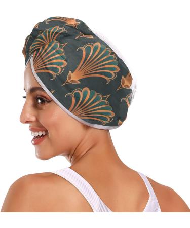 Vintage Elegant Art Hair Towel 2 Pack | Super Absorbent Quick Dry Hair Turbans for Women & Girls - Buy Online on GoSupps.com