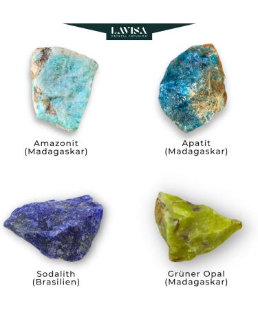 Lavisa Premium Healing Stones Set | 100% Natural Gemstones & Crystals for Decoration & Water Treatment | Vital Mix for Gem Water - Buy Online on GoSupps.com