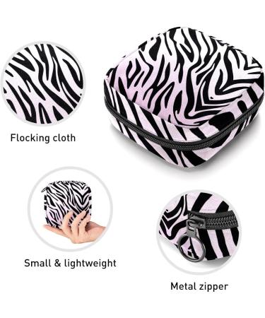 Buy Women's Portable Period Kit - Black & White Zebra Texture Storage Bag | Stylish & Functional Feminine Products | International Shipping Available - Buy Online on GoSupps.com