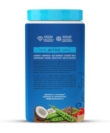 Sunwarrior - Warrior Blend Raw Plant-Based Protein Mocha 750 g - Buy Online on GoSupps.com