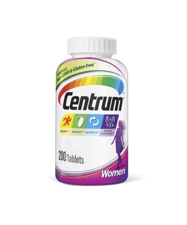 Centrum Women Multivitamin / Multimineral Supplement Tablet Vitamin D3 (200 Count) (Package May Vary) 200 Count (Pack of 1)
